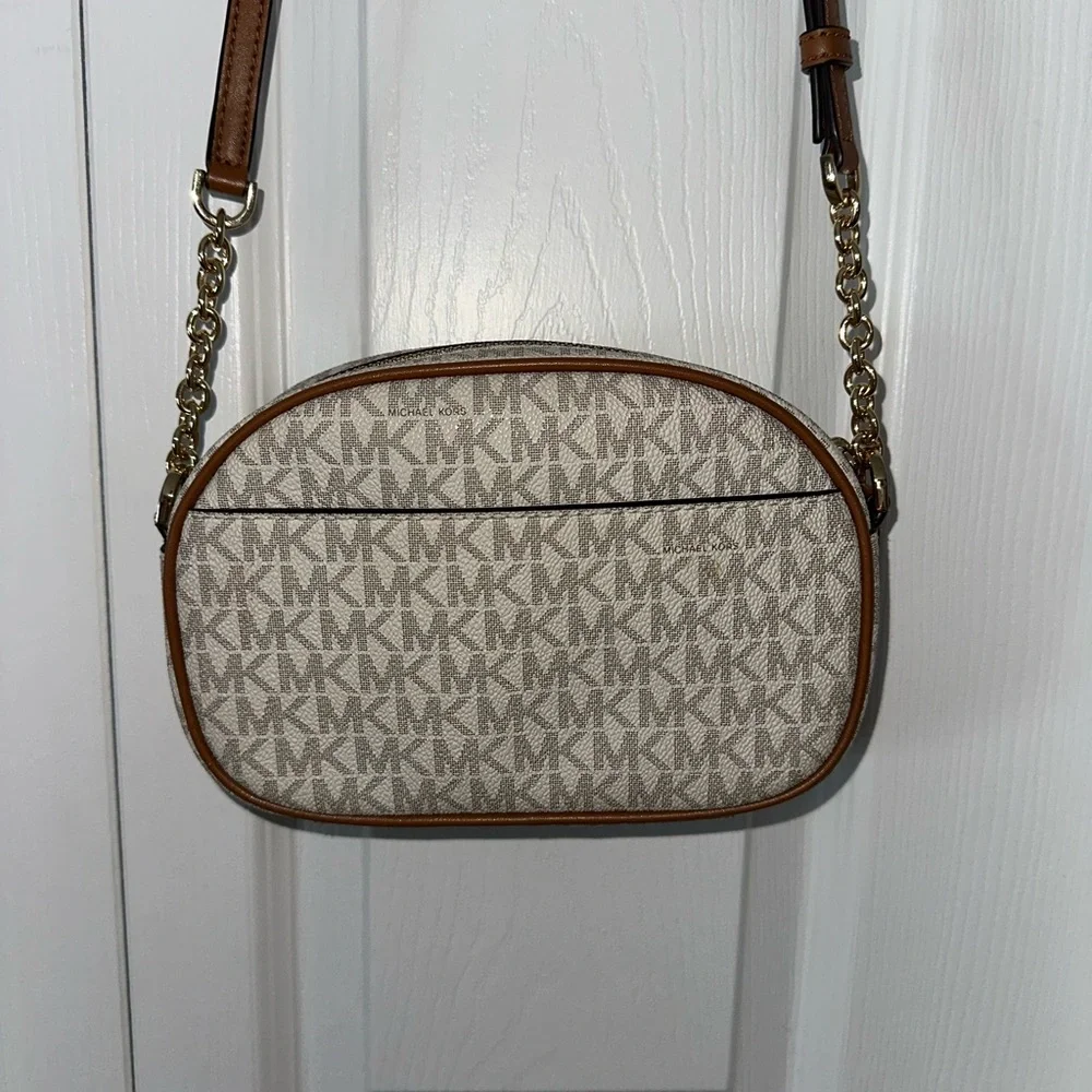 Michael Kors Beige and Tan Crossbody Bag - Picture 2 of 4